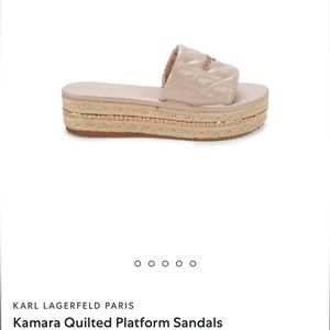 Karl Lagerfeld Paris Kamara Quilted Platform Sandals